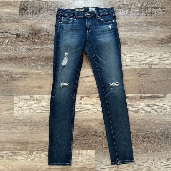 AG Adriano Goldschmied The Legging Ankle Dark Wash Skinny Jeans 27R - Picture 1 of 7